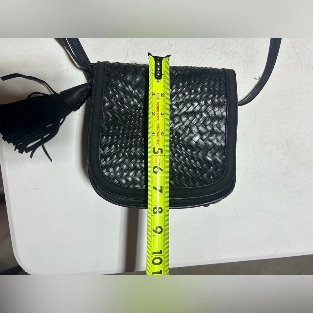 Gussaci Faux Leather/Suede Black Shoulder Bag - Picture 10 of 11